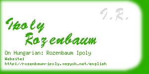 ipoly rozenbaum business card